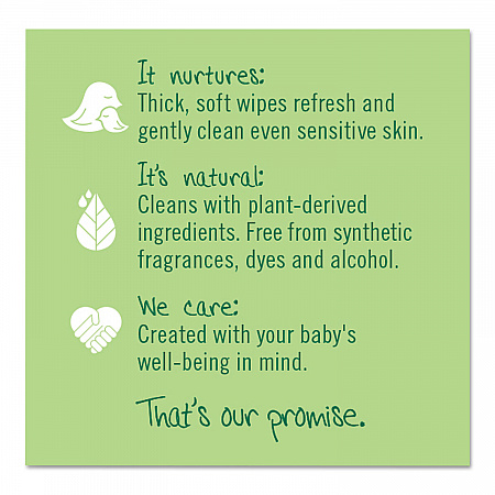 Free and Clear Baby Wipes, 7 x 7, Refill, Unscented, White, 256/Pack, 3 Packs/Carton (34219CT)