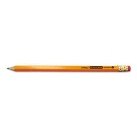 Universal Deluxe Blackstonian Pencil, F (#2.5), Black Lead, Yellow Barrel, Dozen (55525)