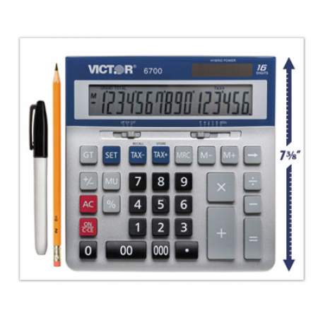 Victor 6700 Large Desktop Calculator, 16-Digit LCD