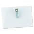 Universal Clear Badge Holders w/Garment-Safe Clips, 2 1/4 x 3 1/2, White Inserts, 50/Box (56003)