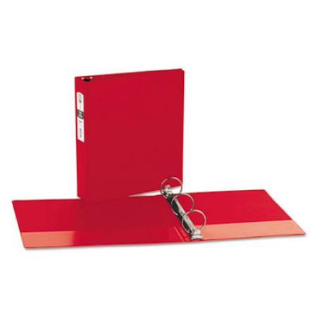 Avery Economy Non-View Binder with Round Rings, 3 Rings, 2" Capacity, 11 x 8.5, Red, (3510) (03510)