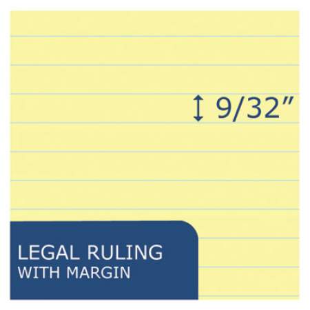 Roaring Spring Recycled Legal Pad, Wide/Legal Rule, 40 Canary-Yellow 8.5 x 11 Sheets, Dozen (74712)