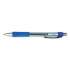 Universal Comfort Grip Gel Pen, Retractable, Medium 0.7 mm, Blue Ink, Silver Barrel, Dozen (39721)
