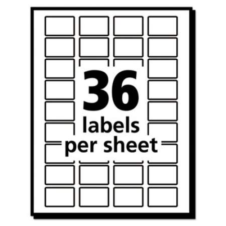 Avery Removable Multi-Use Labels, Inkjet/Laser Printers, 0.5 x 0.75, White, 36/Sheet, 28 Sheets/Pack, (5418) (05418)