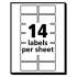 Avery Removable Multi-Use Labels, Inkjet/Laser Printers, 0.75 x 1.5, White, 14/Sheet, 36 Sheets/Pack, (5430) (05430)