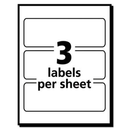 Avery Removable Multi-Use Labels, Inkjet/Laser Printers, 1.5 x 4, White, 3/Sheet, 50 Sheets/Pack, (5452) (05452)