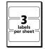 Avery Removable Multi-Use Labels, Inkjet/Laser Printers, 1.5 x 4, White, 3/Sheet, 50 Sheets/Pack, (5452) (05452)