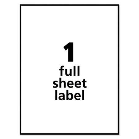 Avery Removable Multi-Use Labels, Inkjet/Laser Printers, 8.5 x 11, White, 25/Pack (6465)