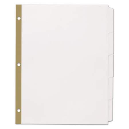 Office Essentials Index Dividers with White Labels, 5-Tab, 11 x 8.5, White, 25 Sets (11338)
