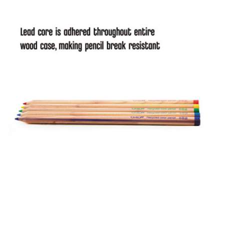 Tombow Recycled Colored Pencils, 3.05 mm, Assorted Lead Colors, Natural Woodgrain Barrel, 5/Set (61550)