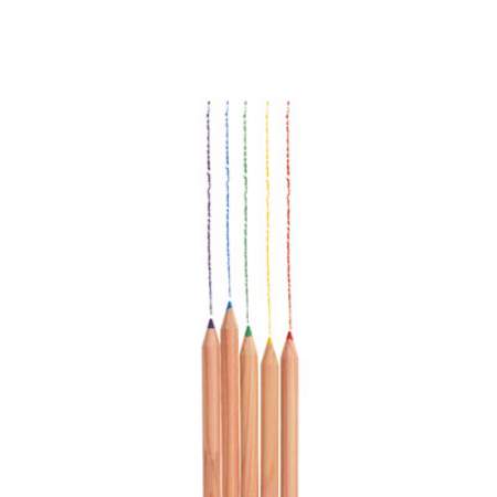 Tombow Recycled Colored Pencils, 3.05 mm, Assorted Lead Colors, Natural Woodgrain Barrel, 5/Set (61550)