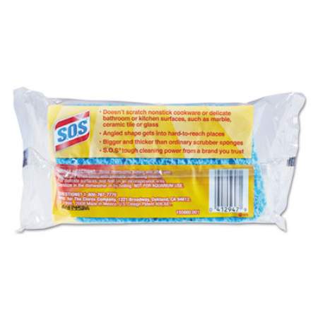 S.O.S. All Surface Scrubber Sponge, 2 1/2 X 4 1/2, 1" Thick, Blue, 12/carton (91017CT)