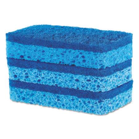 S.O.S. All Surface Scrubber Sponge, 2.5 x 4.5, 0.9" Thick, Dark Blue, 3/Pack, 8 Packs/Carton (91028CT)