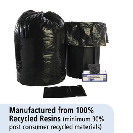 Stout by Envision Total Recycled Content Plastic Trash Bags, 60 gal, 1.5 mil, 36" x 58", Brown/Black, 100/Carton (T3658B15)