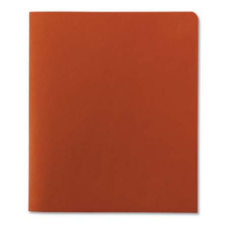 Smead Two-Pocket Folder, Textured Paper, 100-Sheet Capacity, 11 x 8.5, Orange, 25/Box (87858)
