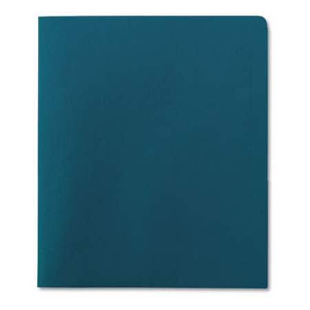 Smead Two-Pocket Folder, Textured Paper, 100-Sheet Capacity, 11 x 8.5, Teal, 25/Box (87867)