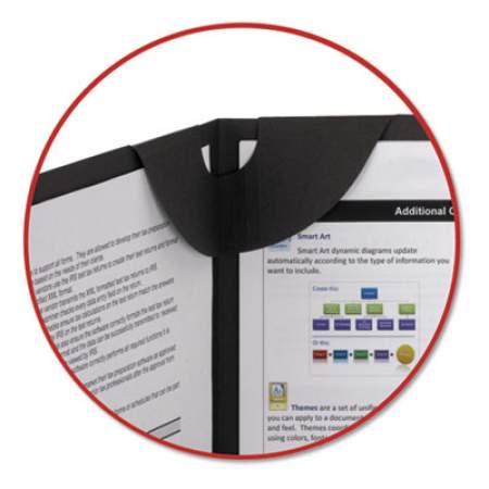 Smead Lockit Two-Pocket Folder, Textured Paper, 100-Sheet Capacity, 11 x 8.5, Black, 25/Box (87981)