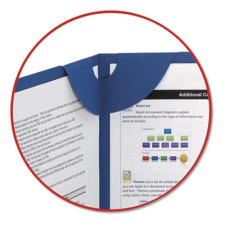 Smead Lockit Two-Pocket Folder, Textured Paper, 100-Sheet Capacity, 11 x 8.5, Dark Blue, 25/Box (87982)