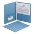 Smead 2-Pocket Folder with Tang Fastener, 0.5" Capacity, 11 x 8.5, Blue, 25/Box (88052)