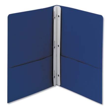 Smead 2-Pocket Folder with Tang Fastener, 0.5" Capacity, 11 x 8.5, Dark Blue, 25/Box (88054)
