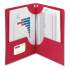 Smead Lockit Two-Pocket Folder, Textured Paper, 100-Sheet Capacity, 11 x 8.5, Red, 25/Box (87980)