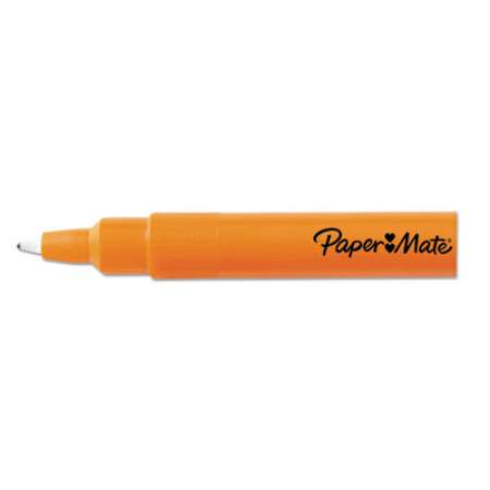 Paper Mate Handwriting Triangular Plastic Point Pen, Stick, Medium 0.7 mm, Black Ink, Orange Barrel, 24/Pack (2021788)