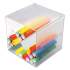 deflecto Stackable Cube Organizer, X Divider, 6 x 7 1/8 x 6, Clear (350201)