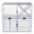 deflecto Stackable Cube Organizer, X Divider, 6 x 7 1/8 x 6, Clear (350201)