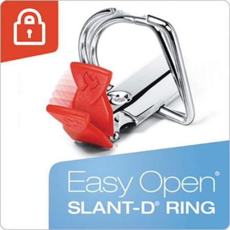 Cardinal Premier Easy Open Locking Slant-D Ring Binders, 3 Rings, 5" Capacity, 11 x 8.5, Black (18762)