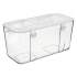 deflecto Stackable Caddy Organizer Containers, Medium, Clear (29201CR)