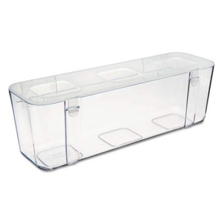 deflecto Stackable Caddy Organizer Containers, Large, Clear (29301CR)