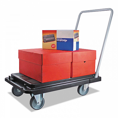 Heavy-Duty Platform Cart, 300 lb Capacity, 21 x 32.5 x 37.5, Black (CRT550004)