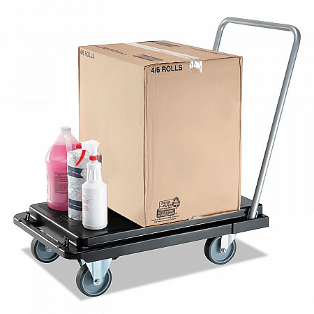 Heavy-Duty Platform Cart, 300 lb Capacity, 21 x 32.5 x 37.5, Black (CRT550004)