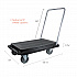 Heavy-Duty Platform Cart, 300 lb Capacity, 21 x 32.5 x 37.5, Black (CRT550004)