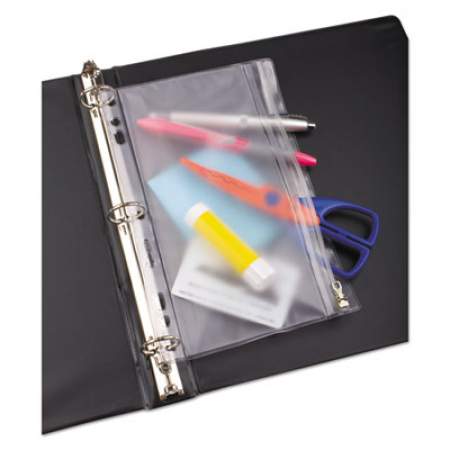 Oxford Zippered Ring Binder Pocket, 9 1/2 x 6, Clear (68599)