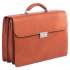 STEBCO Sartoria Medium Briefcase, 16.5" x 5" x 12", Leather, Cognac (49545807)