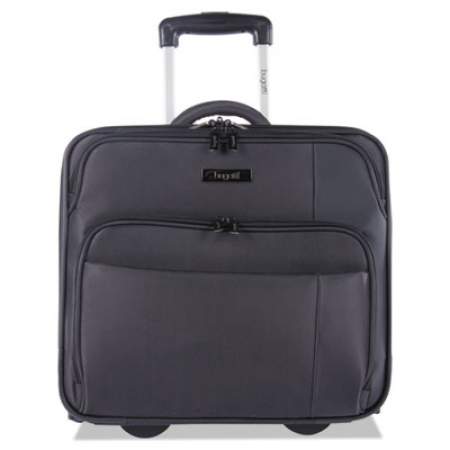 STEBCO Harry Slim Business Case on Wheels, 15" x 4.75" x 13.75", Polyester, Gray (BZCW302GRY)