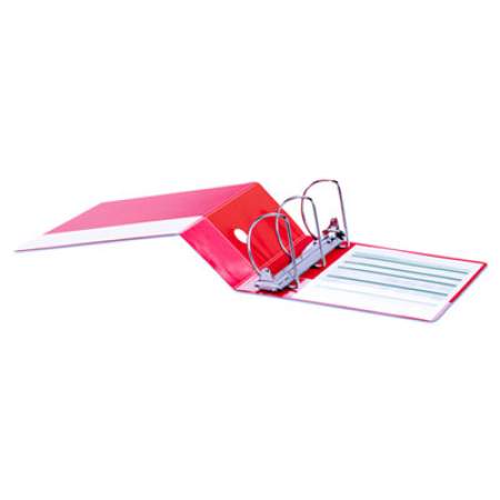 Universal Deluxe Non-View D-Ring Binder with Label Holder, 3 Rings, 5" Capacity, 11 x 8.5, Red (20716)