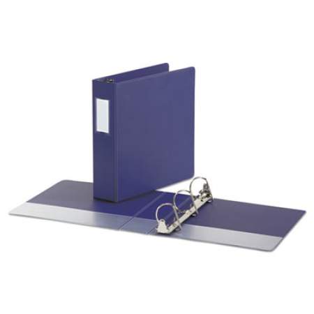 Universal Deluxe Non-View D-Ring Binder with Label Holder, 3 Rings, 2" Capacity, 11 x 8.5, Navy Blue (20788)