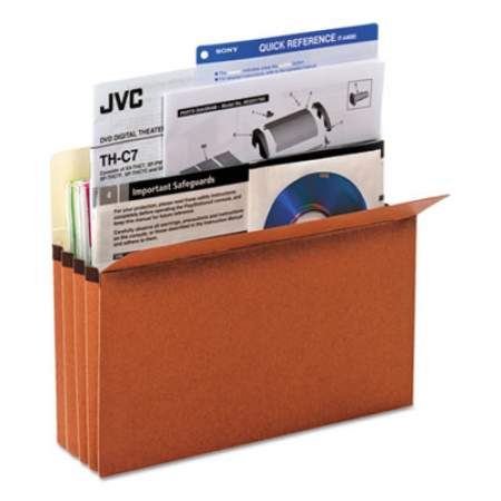 Universal Redrope Expanding File Pockets, 3.5" Expansion, Letter Size, Redrope, 25/Box (15343)