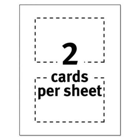 Avery Postcards for Laser Printers, 4 x 6, Uncoated White, 2/Sheet, 100/Box (5389)