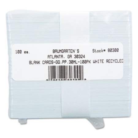 SICURIX Blank ID Card, 2 1/8 x 3 3/8, White, 100/Pack (80300)