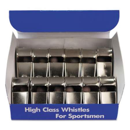 Champion Sports Sports Whistle, Medium Weight, Metal, Silver, Dozen (501)