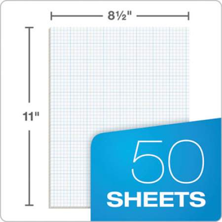 TOPS Cross Section Pads, Cross-Section Quadrille Rule (8 sq/in, 1 sq/in), 50 White 8.5 x 11 Sheets (35081)
