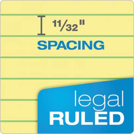TOPS Docket Ruled Wirebound Pad with Cover, Wide/Legal Rule, Blue Cover, 70 Canary-Yellow 8.5 x 11.75 Sheets (63621)