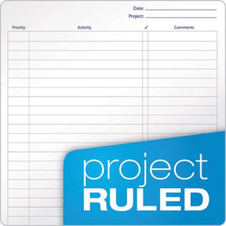 TOPS Docket Gold Project Planner, 1 Subject, Project-Management Format, Narrow Rule, Bronze Poly Cover, 8.5 x 6.75, 70 Sheets (63826)