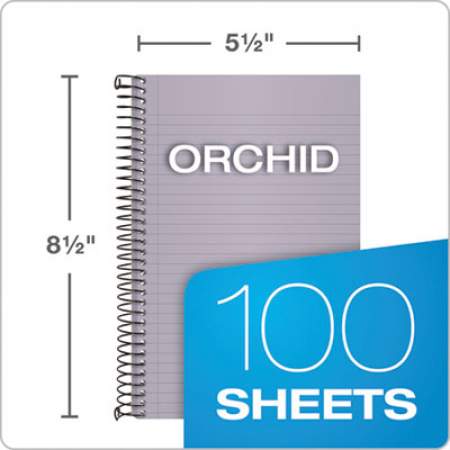 TOPS Color Notebooks, 1 Subject, Narrow Rule, Orchid Cover, 8.5 x 5.5, 100 Orchid Sheets (99712)
