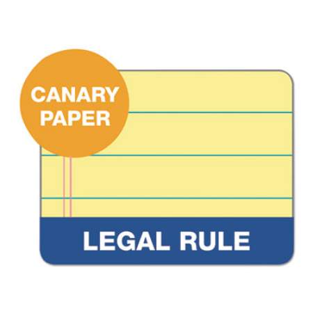 TOPS "The Legal Pad" Glue Top Pads, Wide/Legal Rule, 50 Canary-Yellow 8.5 x 11 Sheets, 12/Pack (7522)