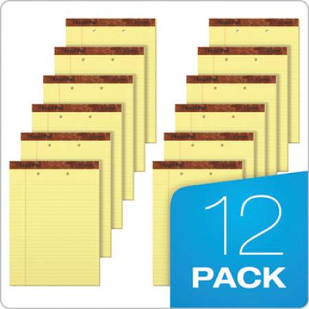 TOPS "The Legal Pad" Ruled Perforated Pads, Wide/Legal Rule, 50 Canary-Yellow 8.5 x 11.75 Sheets, Dozen (7531)