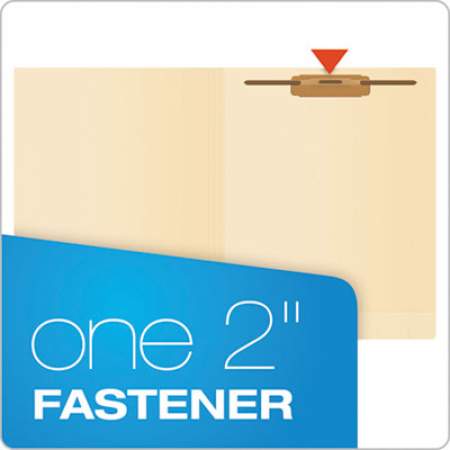 Pendaflex SmartShield End Tab 1-Fastener Folders, Straight Tab, Letter Size, Manila, 50/Box (62711)